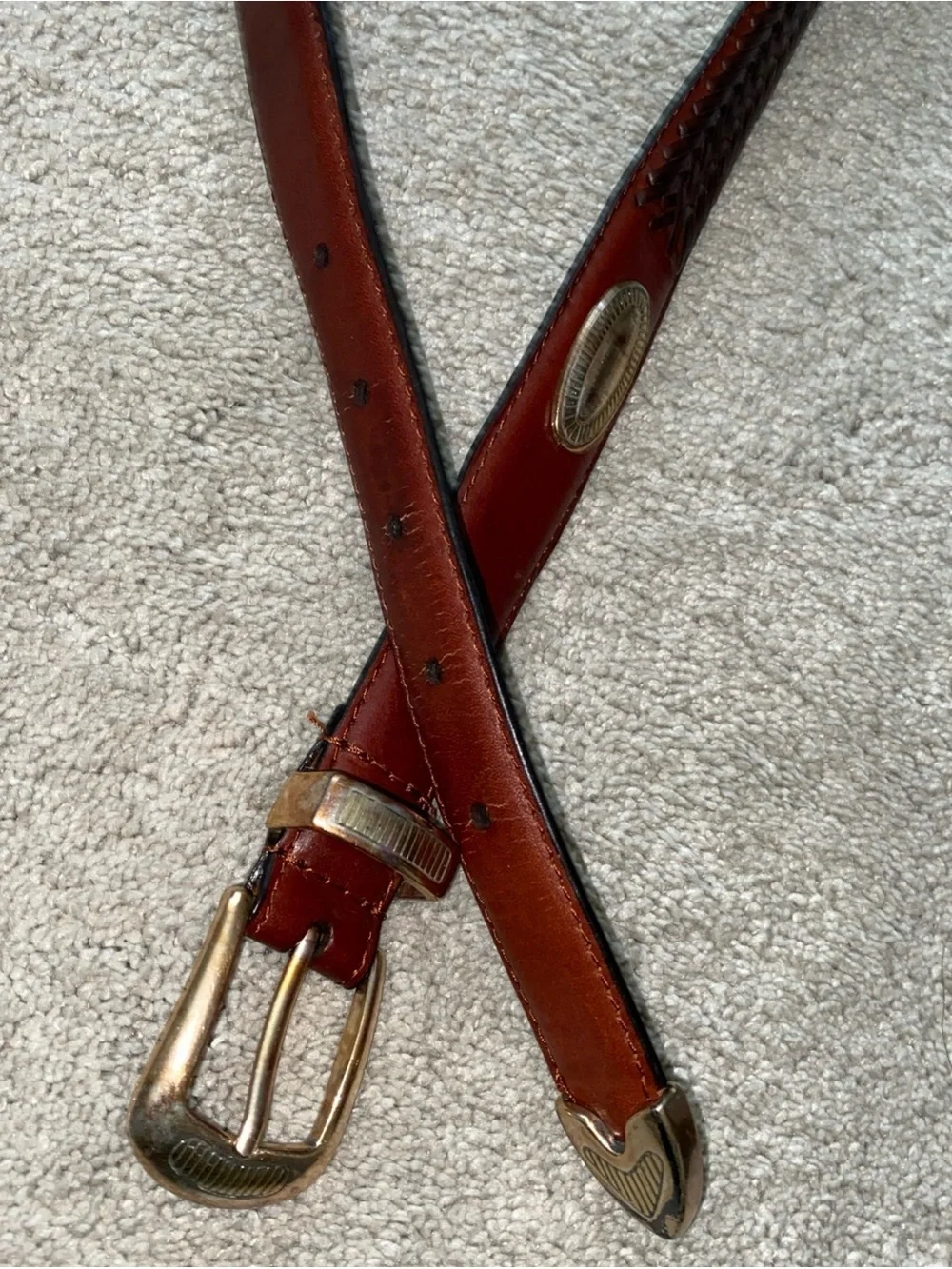 Fossil Vintage Cowhide Brown‎ Leather Belt Size 36 Men’s